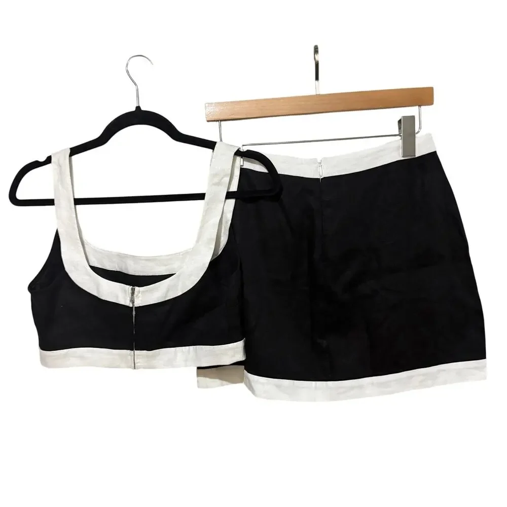 New Reformation Robbie Linen Two Piece Set
